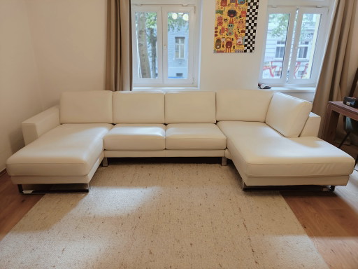 Rolf Benz design lederen bank, hoogwaardig, tijdloos.