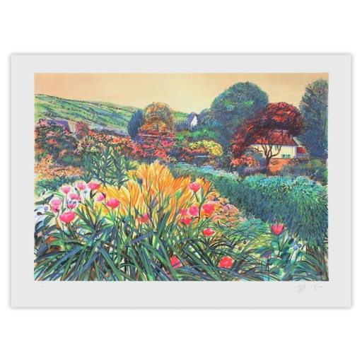 Rolf Rafflewski Giverny - L'atelier de Claude Monet Litografia firmata 1986
