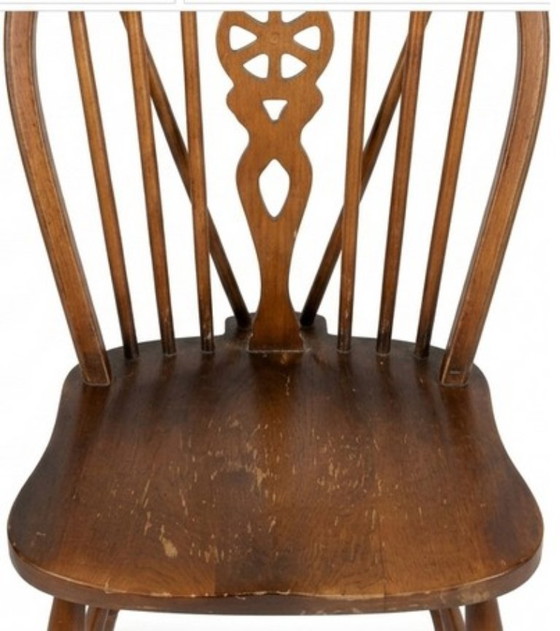 Classic English Windsor Wheelback Chairs, Dining chairs, Wood, Brown (photo 5 of 5)