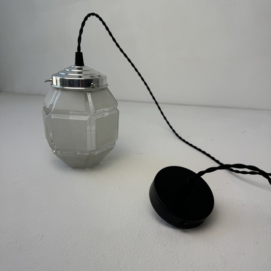 Image 1 of Paar alte Vintage Sechseckige Hängeleuchten