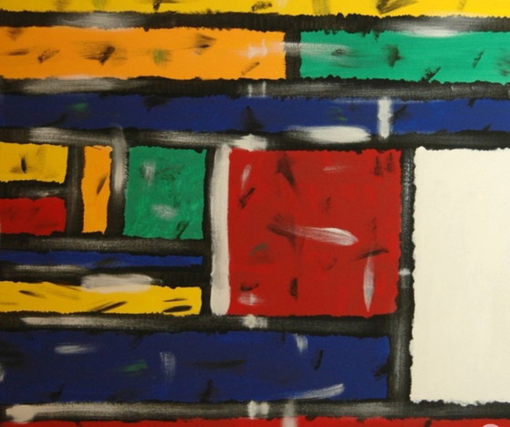 Pintura abstracta, Multi Color, CB, Pinturas y dibujos, Lienzo, Rojo (foto 3 de 10)