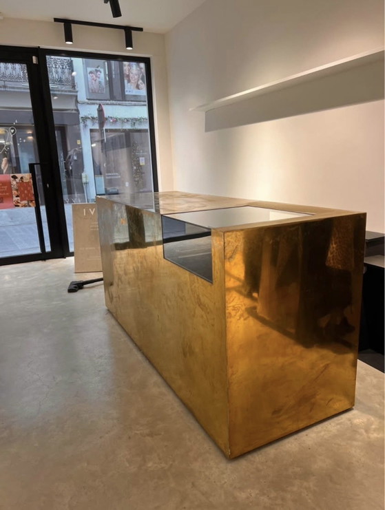 Image 1 of Unique designer brass shop counter