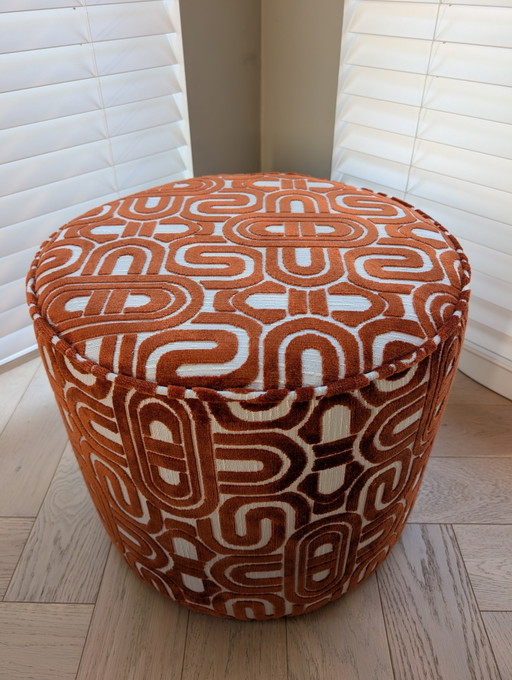 Lotus Pink Pouf Ø45 cm – hockers en poefs, Textile (photo 2 of 5)