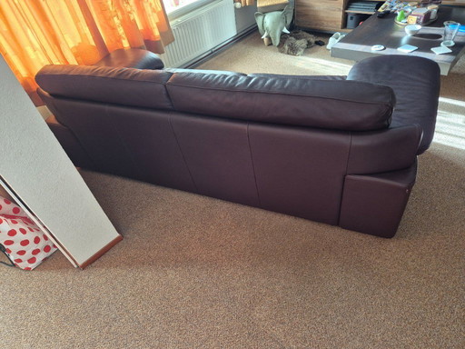 Prachtige Leren 3-zits Natuzzi Bank