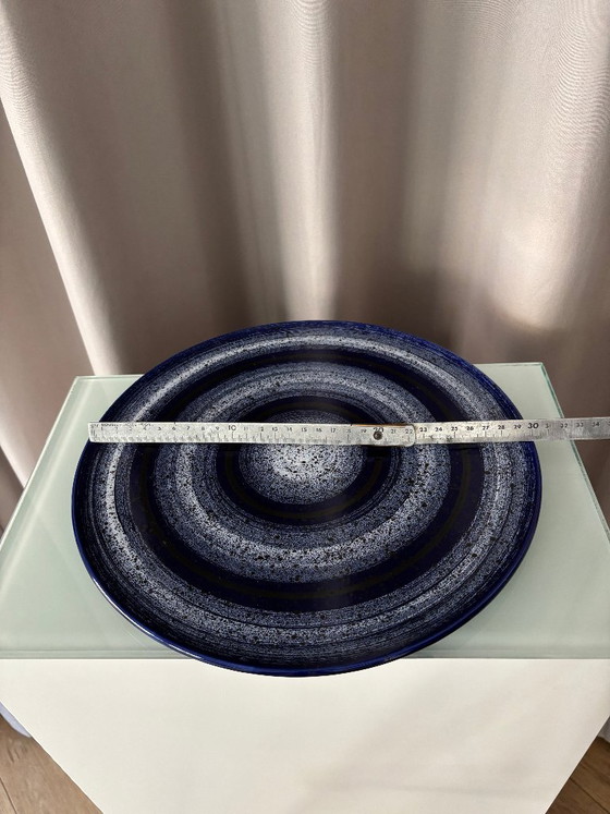 Set vintage di ciotola e piatto in ceramica blu cobalto di Waechtersbach, Germania Ovest. (photo 12 of 13)