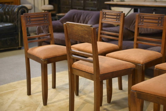 Set of 6 brutalist chairs from the 1950s. – Dining chairs (photo 9 of 10)
