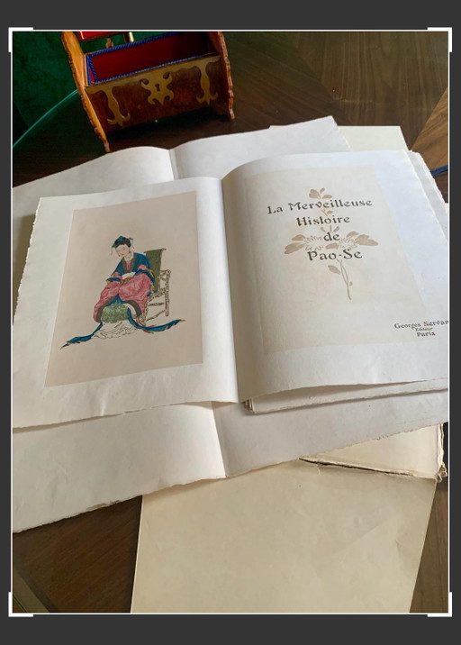 Zeldzaam Art Deco-boek uit 1925 - Het wonderbaarlijke verhaal van Pao-Se, door Jean Baylin (JB-Lin) UFO (photo 2 of 15)