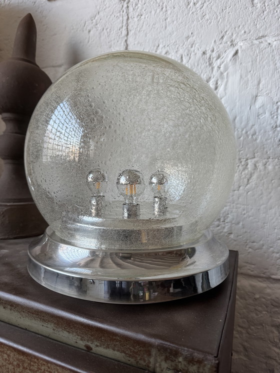 Image 1 of 1970s Space Age bubble glass table lamp