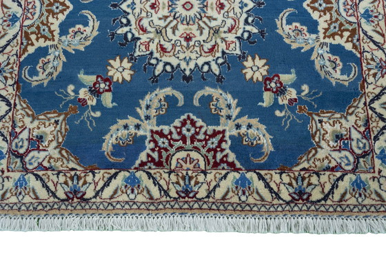 Image 1 of Handgeknoopt Perzisch tapijt - Nain 9La met zijde 380 x 93 cm - Oosters tapijt