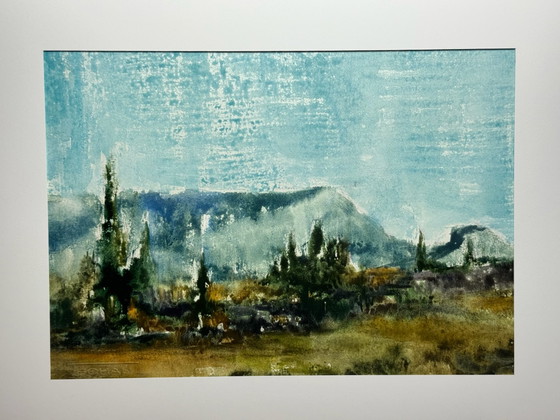 Eugène Eechaut (1928–2019) – « Forêt de Saoû » 1967, encadré – Peintures et dessins, Plexiglas, MDF (photo 3 of 15)