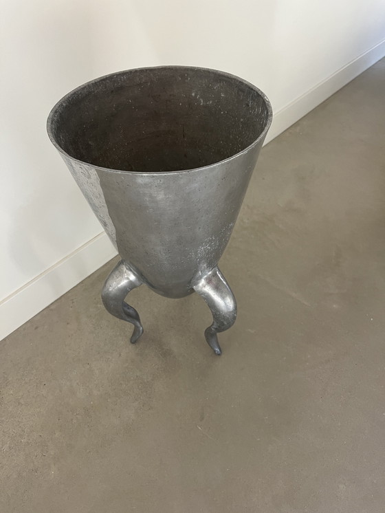 Image 1 of Vintage 70s Aluminium Vase