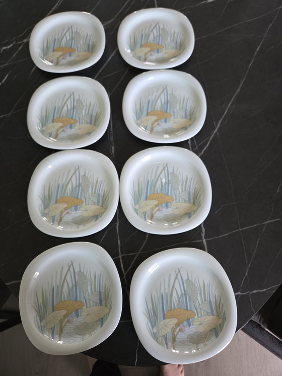 Image 1 of Rosenthal suomi Roseau gebaksbordjes