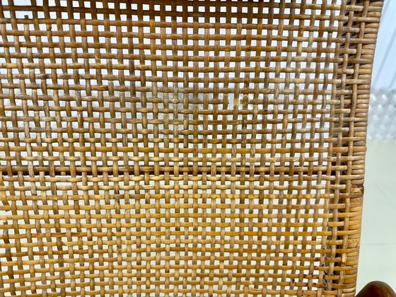 Vintage Set 2x Mid Century Design Fauteuils Muntendam Voor Gebr. Jonkers – gebroeders Jonkers, Rattan, Skai (photo 7 of 16)