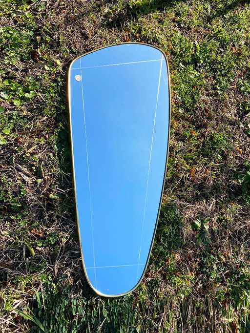 Large vintage freeform wall mirror. Germany, 1960s