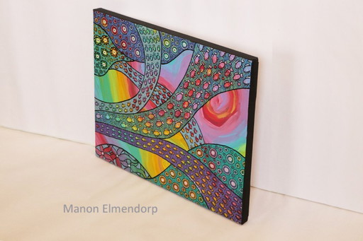 Hand Painted Painting "Busy Ocean" Art New