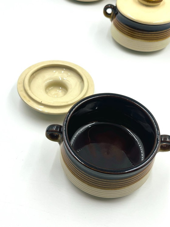 Set di 8 ramequin con coperchio in gres giapponese, Accessori da tavola, Ceramica, Crema, Vintage (foto 11 di 15)