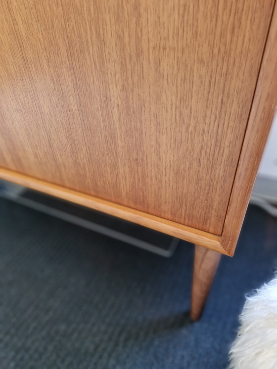 Image 1 of Beautiful Small Vintage Sideboard Teak Veneer 70s
