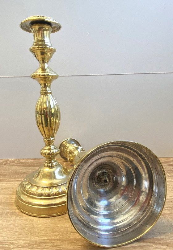 Image 1 of Antiek Paar Kandelaars Flambeaux Louis Philippe periode