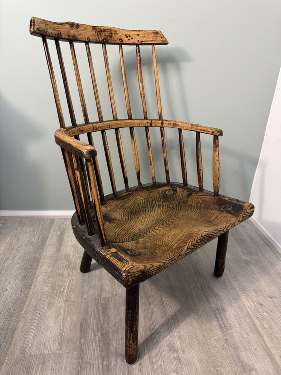 Antieke 18e Eeuws Windsor Stoel Met Armleuningen – Fauteuils, Wood (photo 6 of 14)