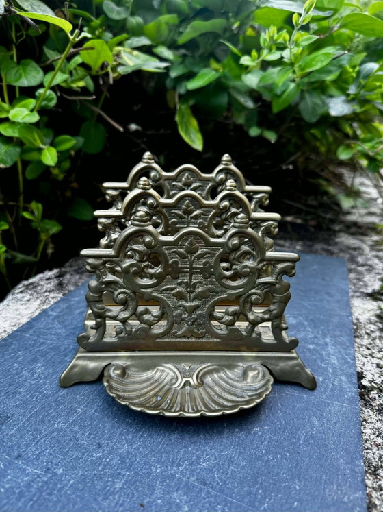 Portariviste e portacarte barocco in ottone – Brass, Barok (photo 3 of 8)