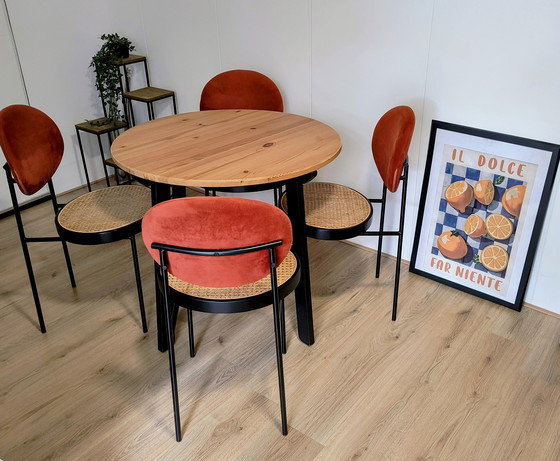 Image 1 of Design dining set - MADE Rumana chairs + IKEA table