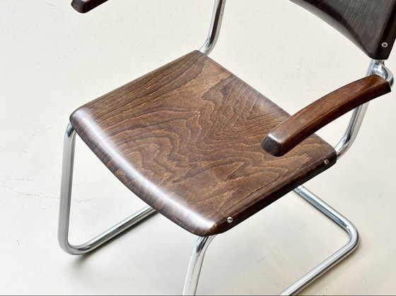 Image 1 of Piétement luge S43 avec tabouret de Mart Stam pour Bremshey & Co, années 1940