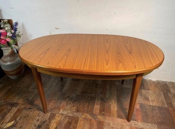 Image 1 of Mid Century Retro Vintage Teak dining table Zebrano Danish design influence 1960  Fantastic mid-century piece