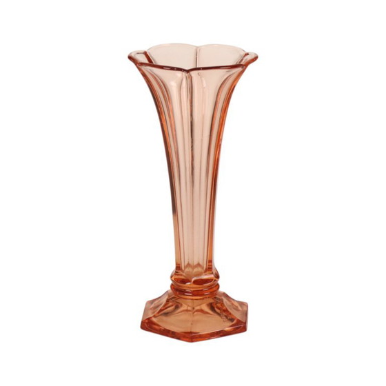 Pink Rosaline Art Deco Vase VSL Luxval Americain 23cm – Glass (photo 7 of 13)