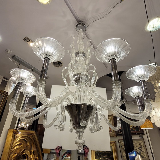Image 1 of Lámpara De Techo /Chandelier Barovier & Toso, Cristal Soplado, 60’S – Italia
