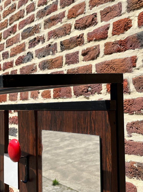 Image 1 of Vintage entryway cloakroom with bench and mirror