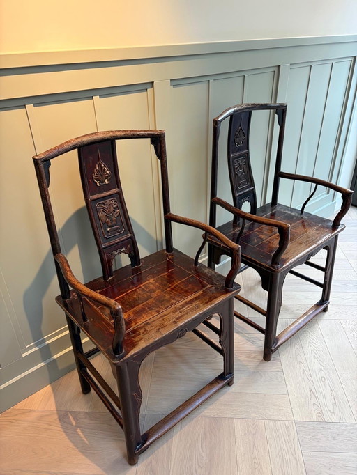 Sedie antiche cinesi della dinastia Qing Jiaqing