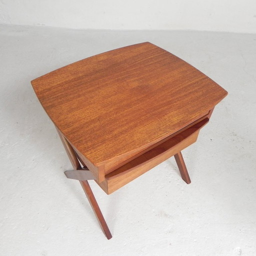 Kleine Kommode, Nähtisch mit 2 Schubladen, O.M.F., 1960er Jahre