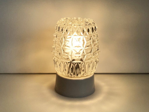 Vintage glass ceiling lamp glass 1970s
