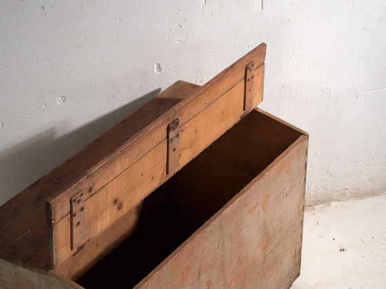 Malle Ancienne en Bois de Pin, Europe Centrale, vers 1900, Armoires de rangement, Rustic (photo 6 sur 10)