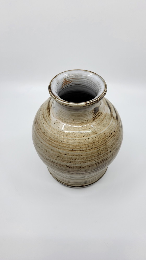 Image 1 of Jacques Pouchain Atelier Dieulefit Beige Ceramic Vase France Circa 1960