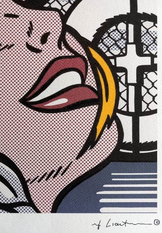 Image 1 of Roy Lichtenstein – Lithographie La Fille de la Cabane - encadrée