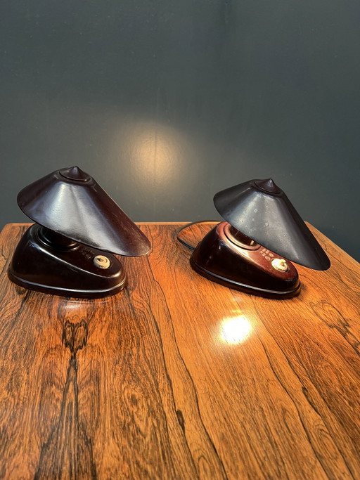 Art Deco reading lights/ desk lamps.