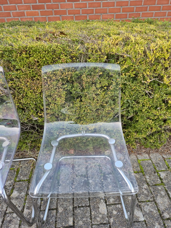 Chaises de salle à manger design Ikea Tobias, Métal, Plastique, Argenté (photo 2 sur 8)