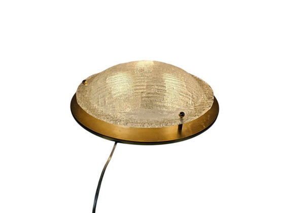 Image 1 of Hillebrand Leuchten - Hollywood Regency style - 'frosted' glass - brass - 80's