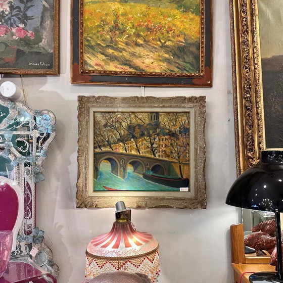 Image 1 of "Pont Marie, Parijs", Franse School, Post-impressionisme, jaren 1940 - Frankrijk