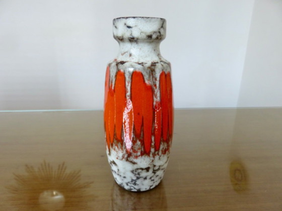Image 1 of Keramikvase "fat lava" orange, West Germany, 1970