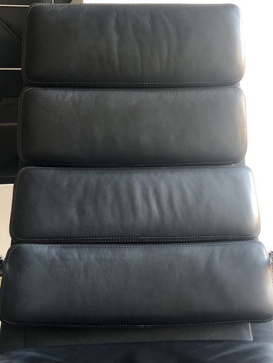 Image 1 of Vitra Eames Soft Pad Chair Lounge EA 222 & 223 chrome premium leather