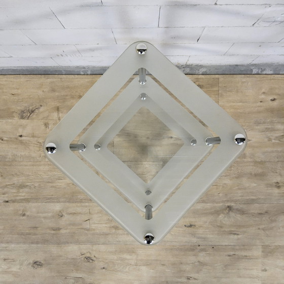 Image 1 of Set di scaffali/armadietti da bagno in vetro retrò (anni '80/'90) a 3 livelli