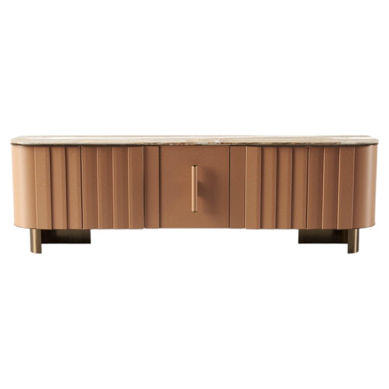 Sideboard aus Pergament und Missoni-Stoff von Angelo Mazzola für Salpol, 1980 – Martin, Wood, Metal (photo 2 of 26)