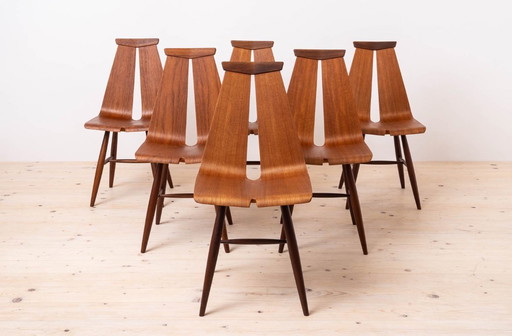 Set of 6 Chairs by Risto Halme for Isku, Finland, 1960s