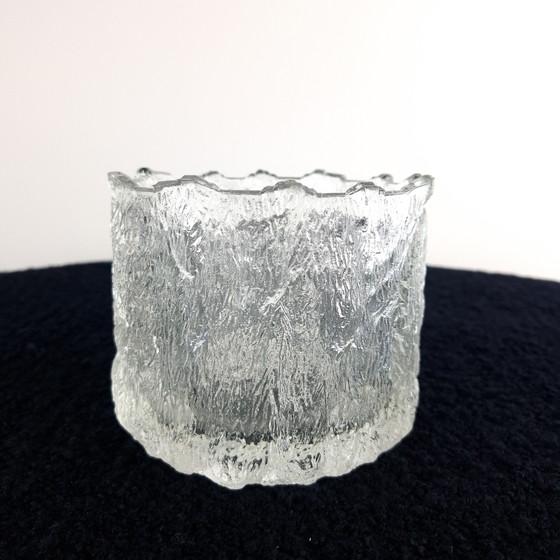 Vase/seau à glace vintage Pukeberg en verre à glace, milieu du siècle, années 1970 – Objets déco, Glass (photo 2 of 8)