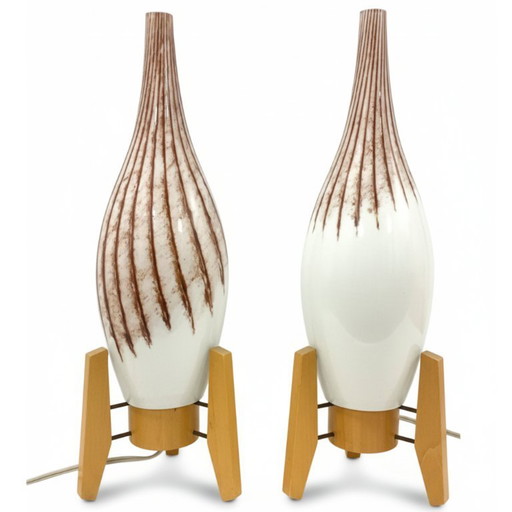 Lampade da tavolo cecoslovacche vintage retrò di metà secolo, anni '60 - Set di 2