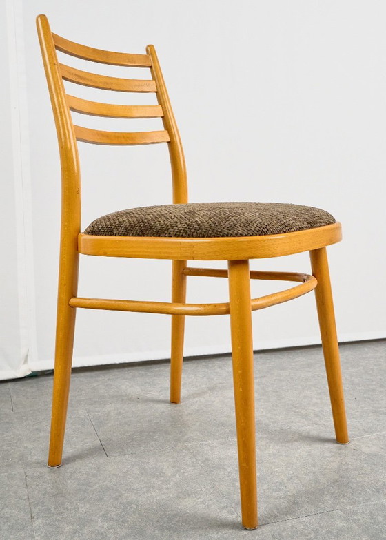 Set di 4 Sedie da pranzo, di TON, anni '60, Cecoslovacchia – Tessile, Legno (photo 14 of 20)