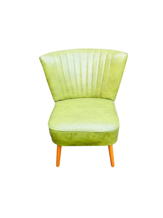 Image 1 of Vintage Groen Cocktailstoeltje / Club Fauteuil Jaren 60