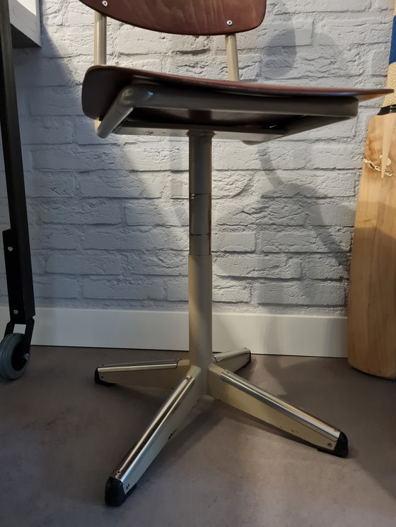 Image 1 of 4x Büro-/Esszimmerstuhl im Mid-Century-Stil | höhenverstellbar